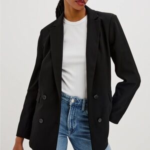 Rails Women's Black Double-Breasted Blazer